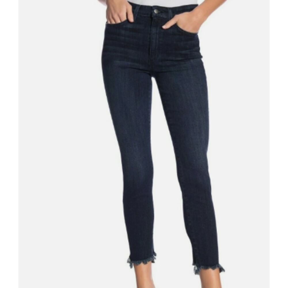 Joe's Jeans Ruby High-Rise Skinny Ankle Jeans with a raw or frayed hem. sz 27